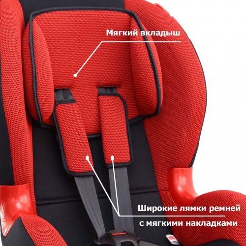 Детское автокресло Siger Кокон-Isofix красный