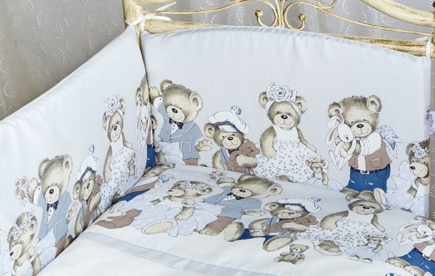 Комплект Lappetti в кроватку 6 предм. "Мишкины игрушки"