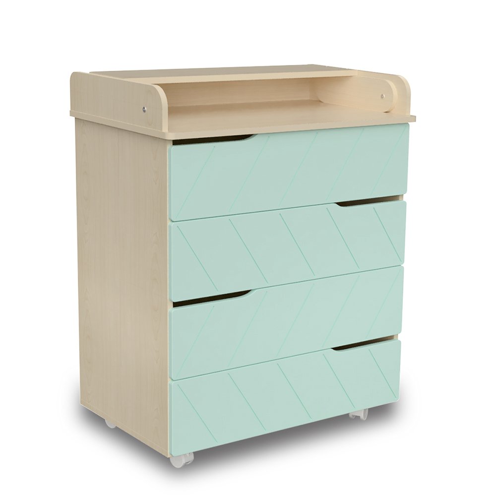 Детский комод ТАЙГА МДФ 800/4 (шариковые направляющие с доводчиком)