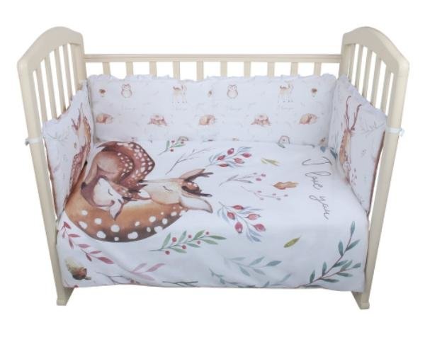 Комплект в кроватку 6 предметов ЛЕС ЧУДЕС