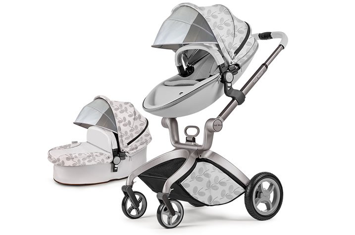Детская коляска Hot Mom Flower Leather 2 в 1