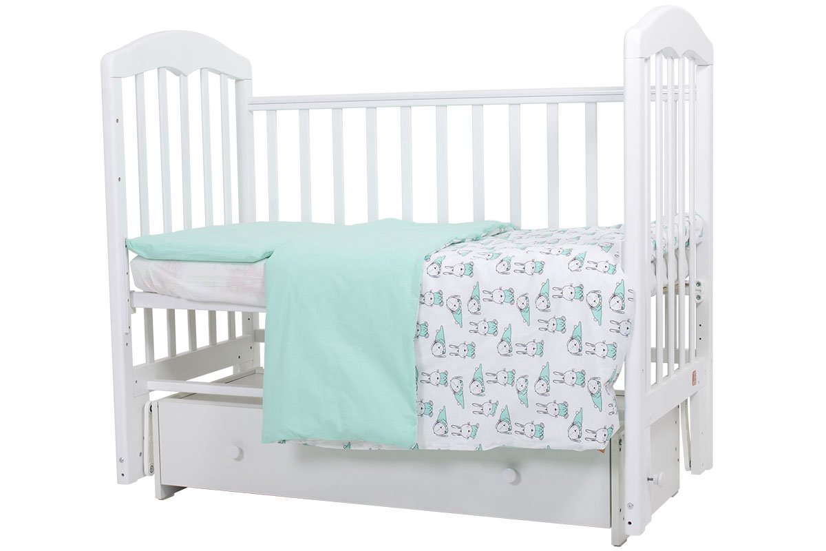 Комплект в кроватку 3 предмета Зайчики