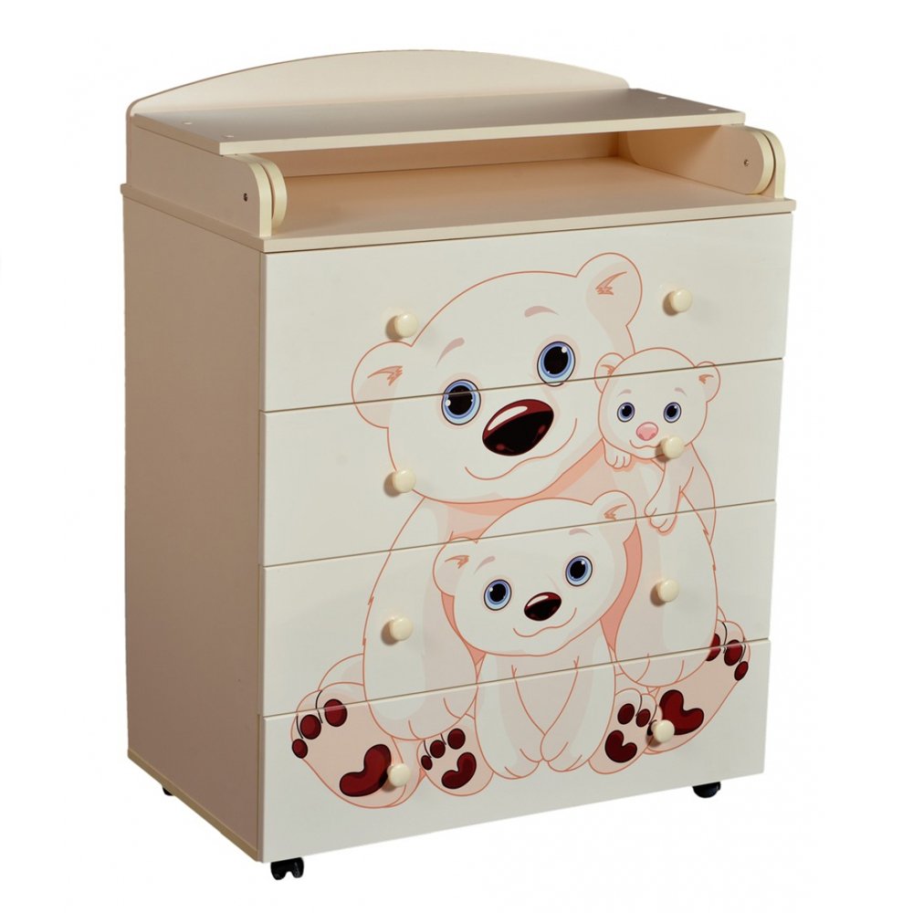 Детский комод АНТЕЛ LILU-5 МДФ 800/4