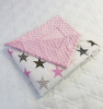 Плед детский "Подушкино" хлопок/плюш (звездный розовый) 95х85