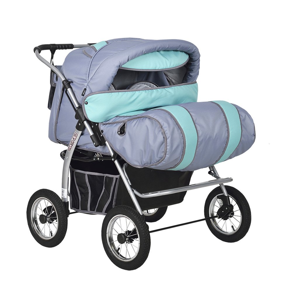 Детская коляска-трансформер для двойни Indigo Santa Cruz PC