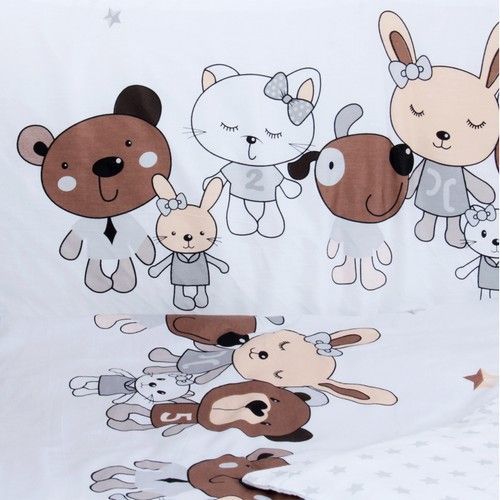 Комплект Alis в кроватку 4 предм. ЛУЧШИЕ ДРУЗЬЯ (борт+КПБ)