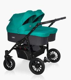 Детская коляска для двойни 2 в 1 Riko Basic Saxo