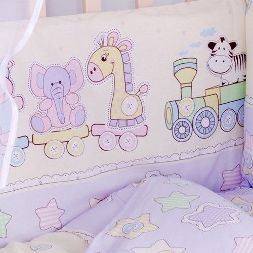 Комплект Alis  в кроватку 7 предм. ПАРОВОЗИК ЗВЕЗДОЧКА