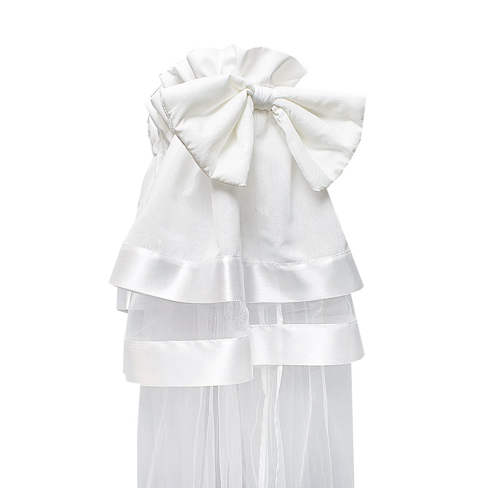 Балдахин в кроватку 1,5х3м, микросетка, атлас