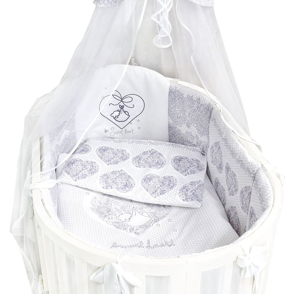 Комплект в кроватку 7 предм. АЖУРНЫЙ, овал