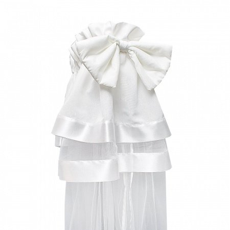 Балдахин в кроватку 1,5х3м, микросетка, атлас