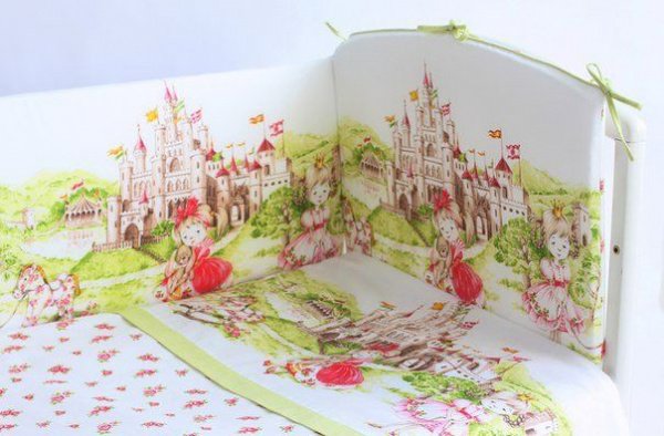 Комплект Lappetti в кроватку 6 предм. "Там снятся сказки" (для девочки)