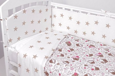 Комплект в кроватку 6 предметов Фантазия