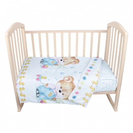 Комплект в кроватку Алис Медвежонок с уточкой 3 пред.