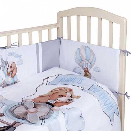 Комплект в кроватку 6 предметов  ДЕТСКАЯ ИСТОРИЯ