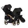 Детская коляска для двойни JUNAMA Mirror Satin DUO Slim 2 в 1