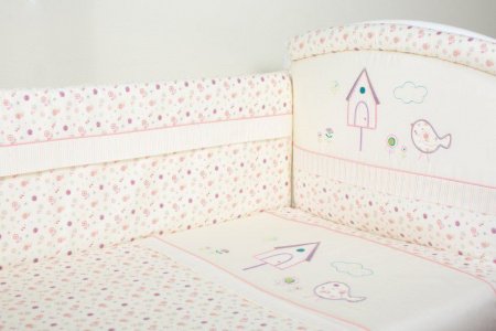 Комплект Lappetti в кроватку 3 предмета "Домик для птички"