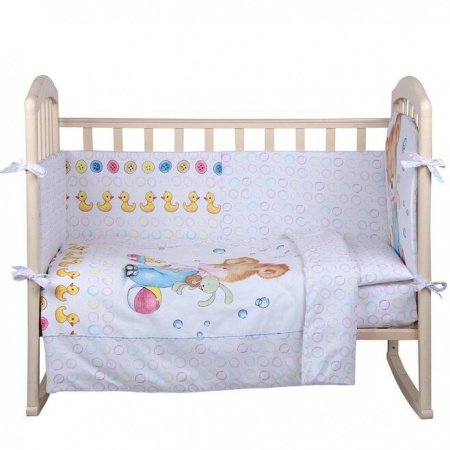 Комплект в кроватку 4 предм. МИШКА С УТОЧКОЙ