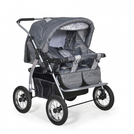 Детская коляска-трансформер для двойни Indigo Santa Cruz PC