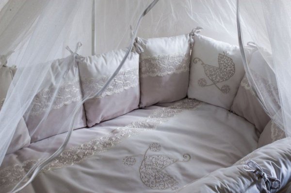 Комплект для круглой (овальной) и прямоугольной кроватки Lappetti "Колясочка"