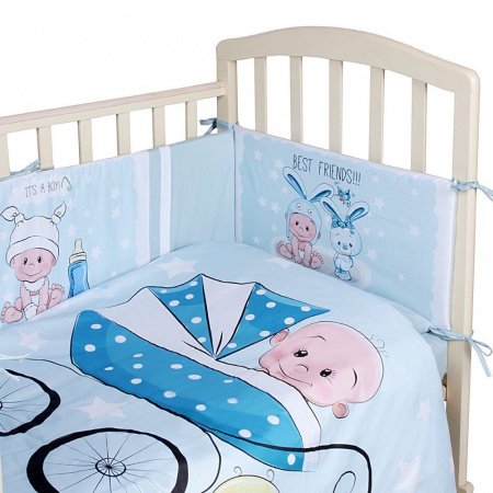Комплект в кроватку 6 предметов  ДЕТСКАЯ ИСТОРИЯ