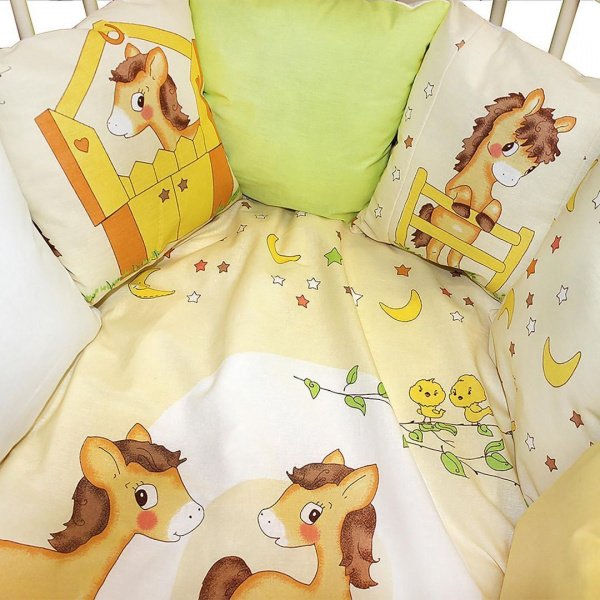 Комплект в кроватку 6 предметов L`Abeille