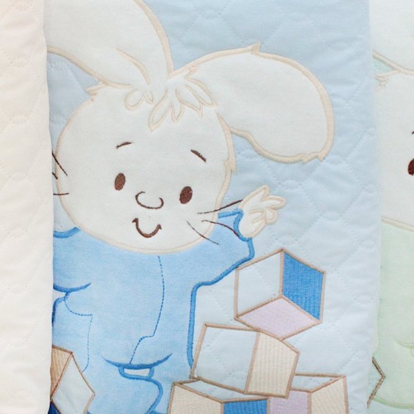 Одеяло-плед 75*115 ЗАЙКА С КУБИКАМИ, тиси