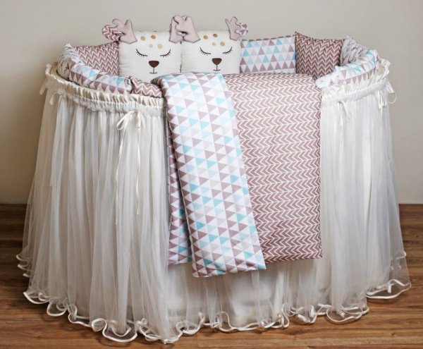 Универсальный комплект для круглой (овальной) кроватки Lappetti "Скандинавия"