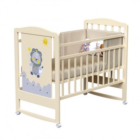 Детская кроватка HAPPY LION (колесо-качалка)