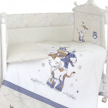 Комплект в кроватку 6 предметов БУРЁНУШКА
