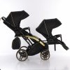 Детская коляска для двойни JUNAMA Mirror Satin DUO Slim 2 в 1