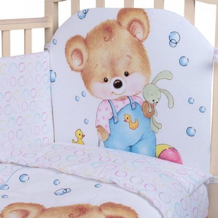 Комплект в кроватку 6 предм. МИШКА С УТОЧКОЙ