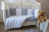 Комплект в кроватку съемные наволочки 6 предметов бязь КОРОНА