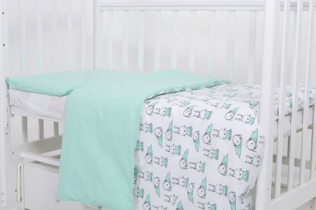 Комплект в кроватку 3 предмета Зайчики