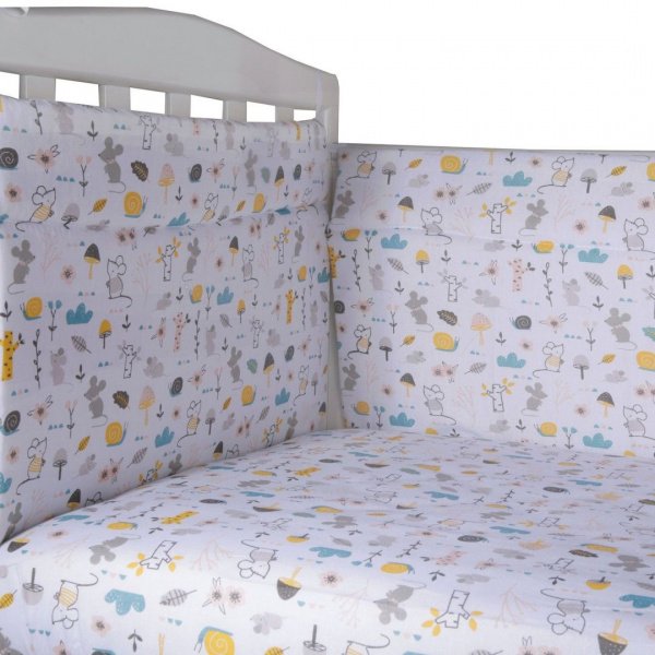 Борт в кроватку из 4-х частей Эдельвейс ПРИРОДА