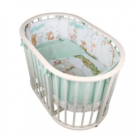 Комплект в кроватку 5 предм. ЦИРК, овал