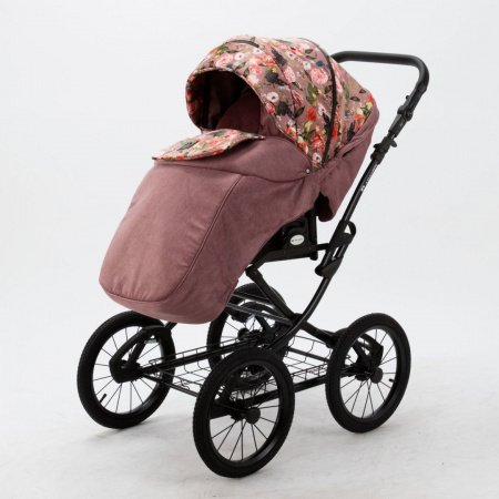 Детская коляска Adamex Porto Retro Flowers 2в1