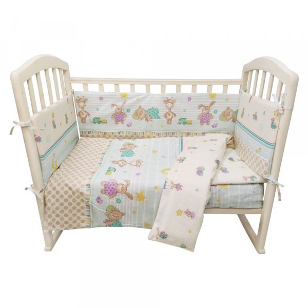 Комплект в кроватку 6 предм. Алис Зверята с Игрушками