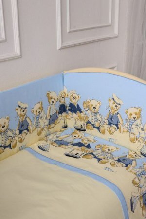 Комплект Lappetti в кроватку 6 предм. "Морячки"