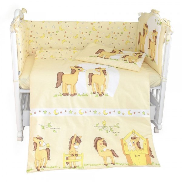Комплект в кроватку 6 предметов ЛОШАДКИ