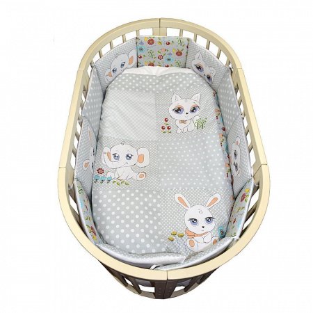 Комплект в кроватку 6 предм. МУСИКИ ПУСИКИ