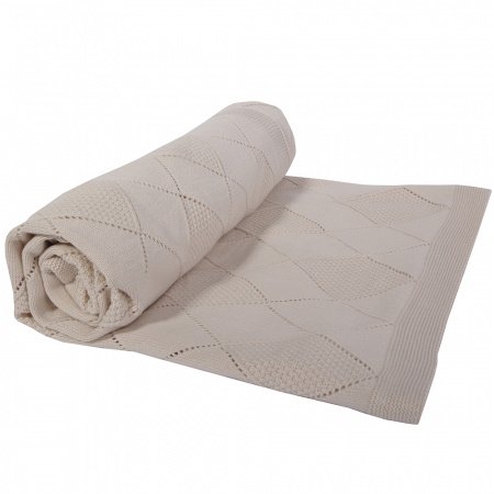 Плед вязаный РОМБИКИ 90 х 90