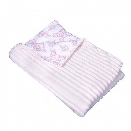 Плед детский 90*90 двухсторонний, вельбоа/бязь