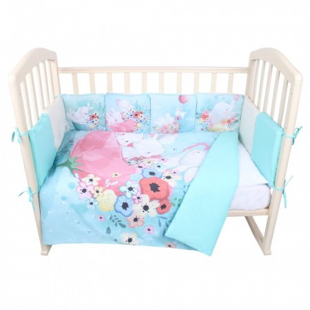 Комплект в кроватку 6 предм. Альма-Няня Мир Детства (подушечки)