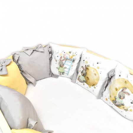 Комплект в кроватку 6 предметов ЛУННЫЙ ЗАЙКА