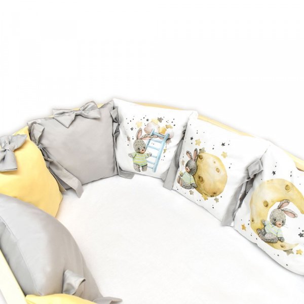 Комплект в кроватку 6 предметов ЛУННЫЙ ЗАЙКА
