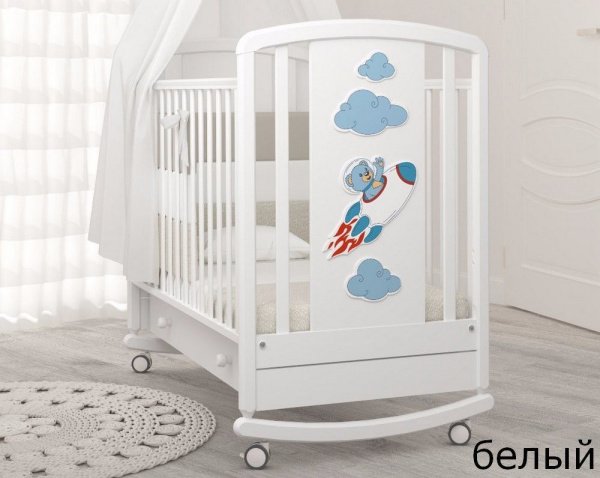 Кровать детская Angela Bella Жаклин Мишка на ракете