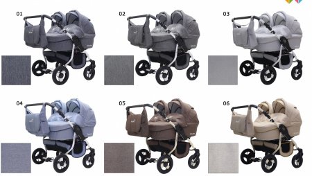 Детская коляска для двойни Bart-Plast Fenix Duo Prime 2 в 1