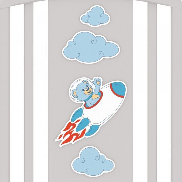 Кровать детская Angela Bella Жаклин Мишка на ракете