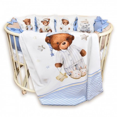 Комплект в кроватку 6 предметов СПЯЩИЙ МИШКА